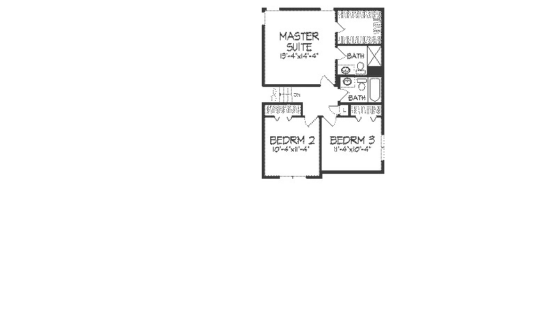 Tudor House Plan Second Floor - Harrogate Tudor Style Home 091D-0086 - Search House Plans and More
