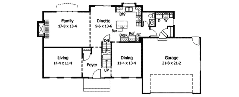 Colonial House Plan First Floor - Sunbury Colonial Home 091D-0087 - Shop House Plans and More
