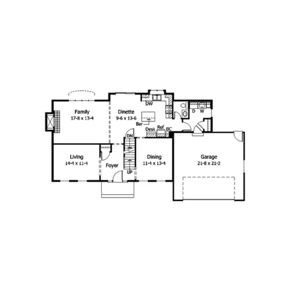 Traditional House Plan First Floor - Sunbury Colonial Home 091D-0087 - Shop House Plans and More