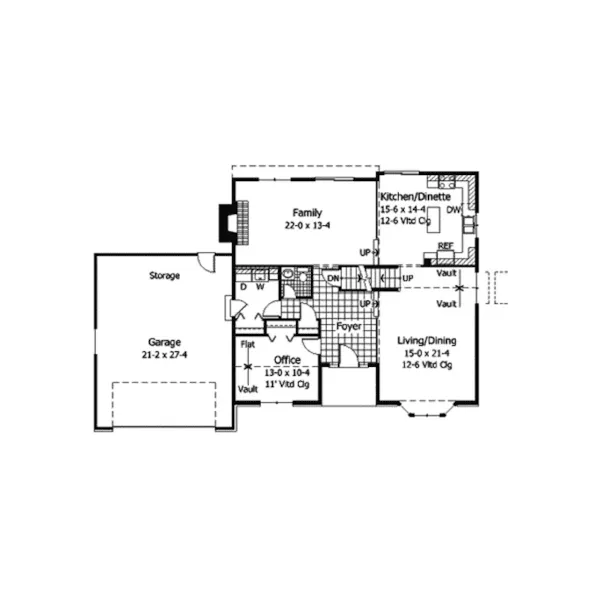 Traditional House Plan First Floor - Noah Traditional Home 091D-0088 - Shop House Plans and More