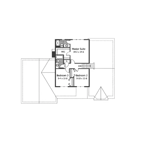 Traditional House Plan Second Floor - Noah Traditional Home 091D-0088 - Shop House Plans and More