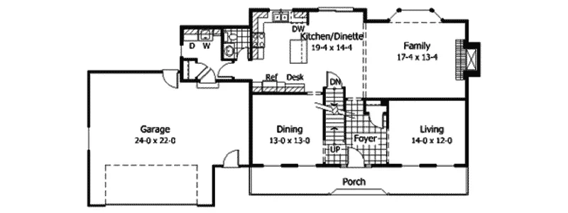 Colonial House Plan First Floor - Stillcreek Colonial Home 091D-0089 - Shop House Plans and More
