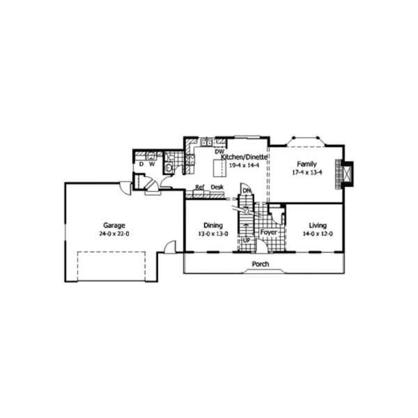 Country House Plan First Floor - Stillcreek Colonial Home 091D-0089 - Shop House Plans and More