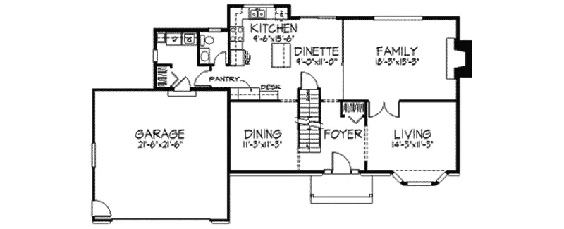 Country House Plan First Floor - Turnberry Tudor Style Home 091D-0092 - Shop House Plans and More