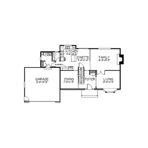 Country House Plan First Floor - Turnberry Tudor Style Home 091D-0092 - Shop House Plans and More