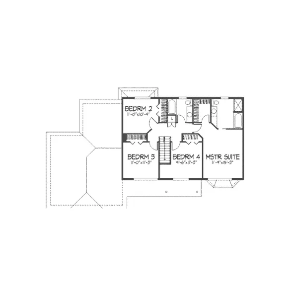 Country House Plan Second Floor - Turnberry Tudor Style Home 091D-0092 - Shop House Plans and More