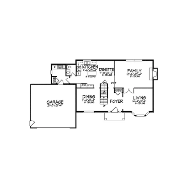 Country House Plan First Floor - Cinnamon Hill Country Home 091D-0095 - Search House Plans and More