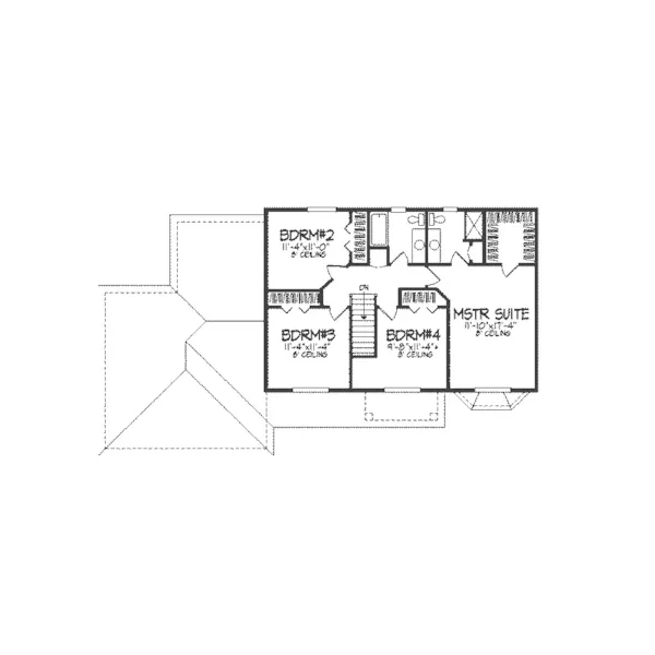 Country House Plan Second Floor - Cinnamon Hill Country Home 091D-0095 - Search House Plans and More