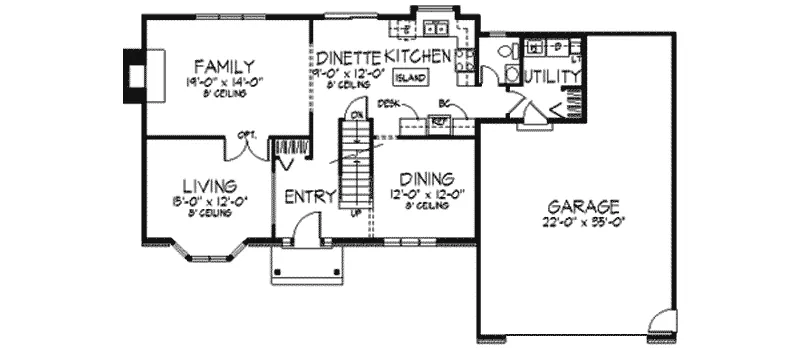Tudor House Plan First Floor - Dunning Traditional Home 091D-0096 - Search House Plans and More