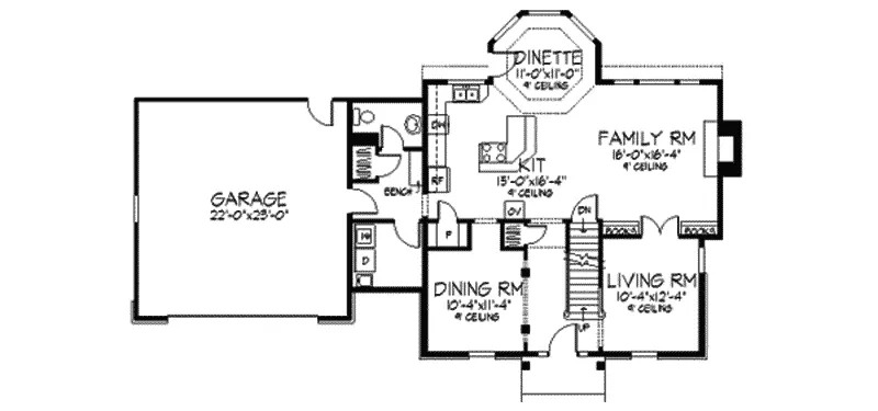 Traditional House Plan First Floor - Darnell Place Greek Revival 091D-0097 - Search House Plans and More