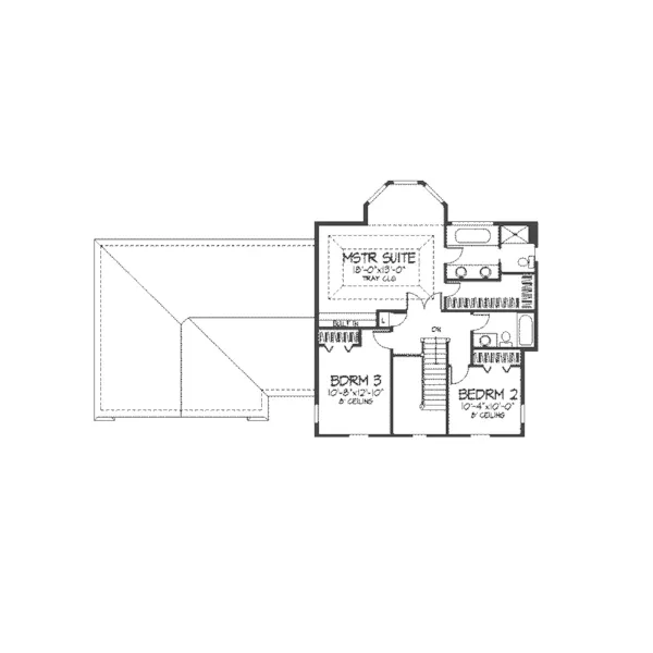 Traditional House Plan Second Floor - Darnell Place Greek Revival 091D-0097 - Search House Plans and More