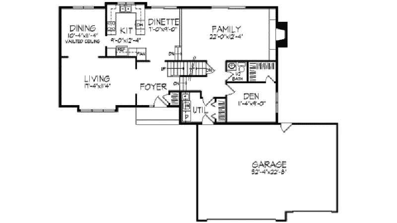 Tudor House Plan First Floor - Gateshead Tudor Style Home 091D-0099 - Search House Plans and More