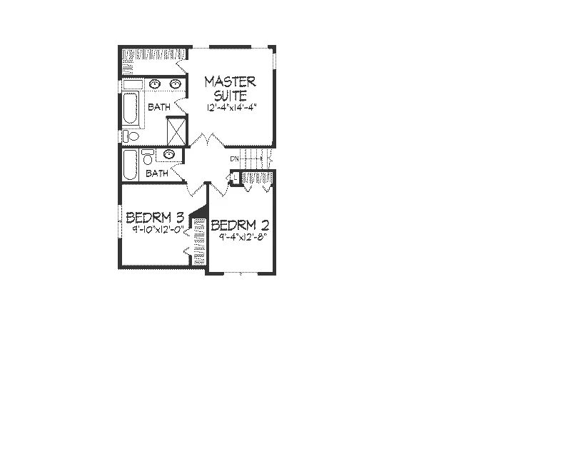 European House Plan Second Floor - Carnegie Farm Country Home 091D-0102 - Search House Plans and More