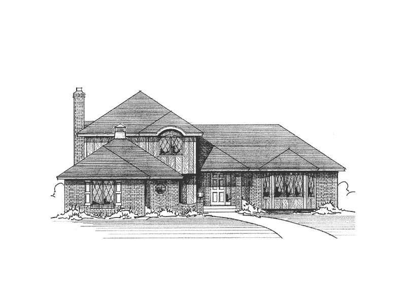 Country Style Home Accented With Multiple Roof Lines