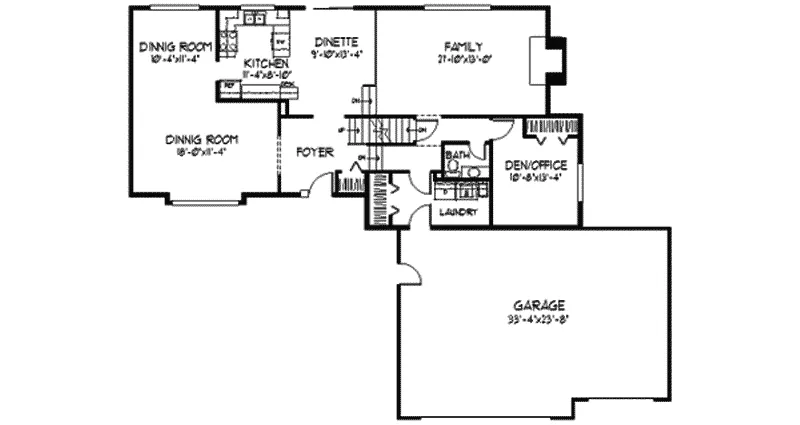 European House Plan First Floor - Sutton Falls Tudor Style Home 091D-0106 - Shop House Plans and More