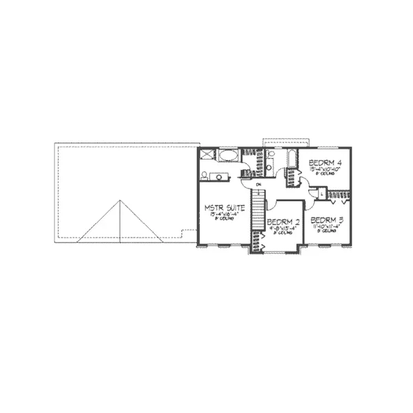 Traditional House Plan Second Floor - Waterford Manor Georgian Home 091D-0107 - Shop House Plans and More