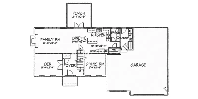 Georgian House Plan First Floor - Esteban Forest Colonial Home 091D-0108 - Search House Plans and More