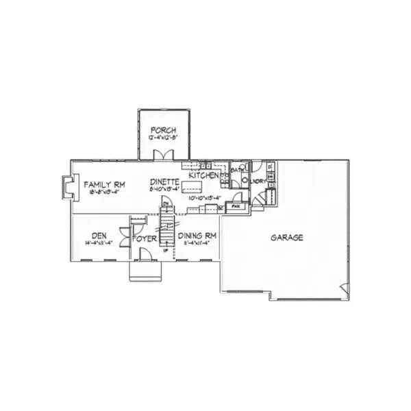 Georgian House Plan First Floor - Esteban Forest Colonial Home 091D-0108 - Search House Plans and More