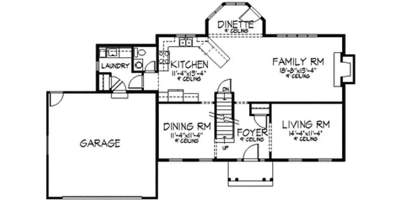 Traditional House Plan First Floor - Whitestone Colonial Style Home 091D-0111 - Shop House Plans and More