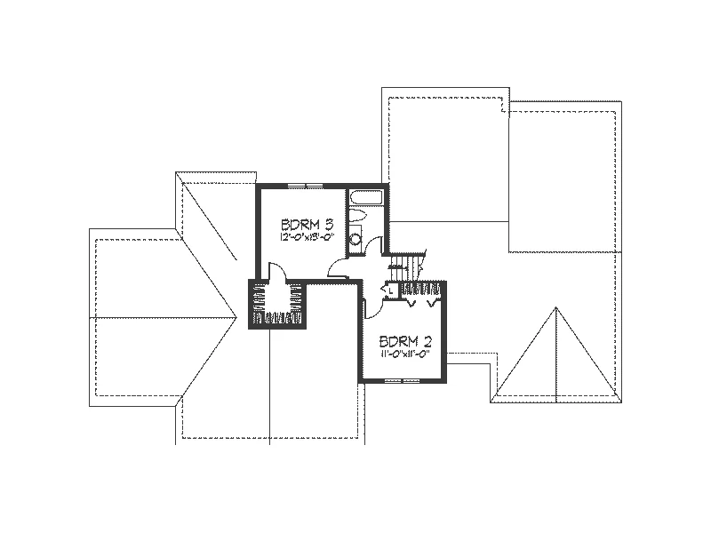 Tudor House Plan Second Floor - Ballymena Tudor Home 091D-0112 - Search House Plans and More