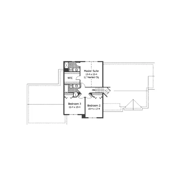 Traditional House Plan Second Floor - Walsall Tudor Home 091D-0115 - Shop House Plans and More