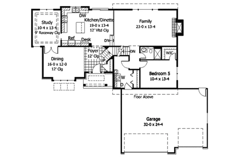 Traditional House Plan First Floor - Bentley Park Country Home 091D-0116 - Search House Plans and More