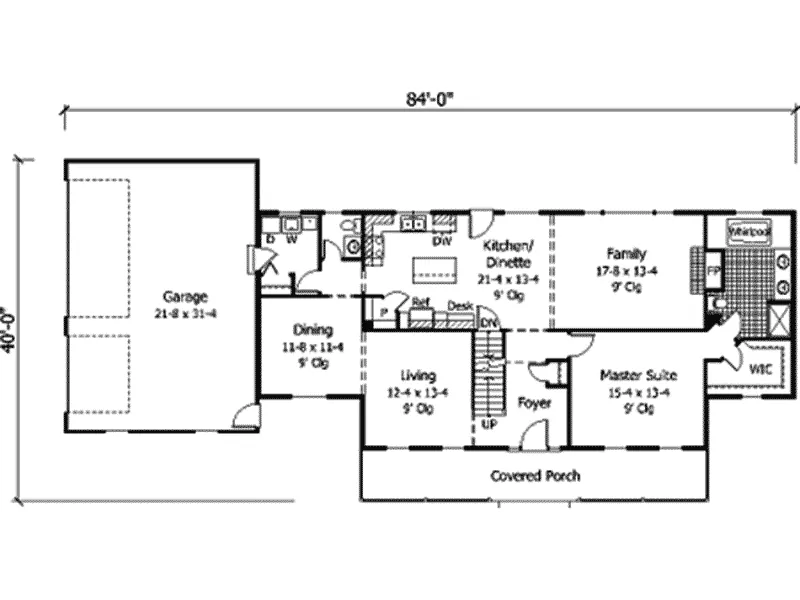 Country House Plan First Floor - Bidwell Creek Traditional Home 091D-0117 - Search House Plans and More