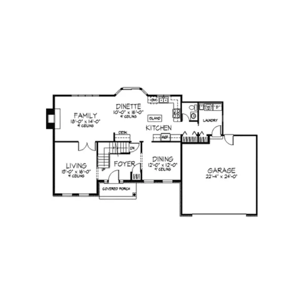 Traditional House Plan First Floor - Eastleigh Hill Tudor Home 091D-0120 - Search House Plans and More