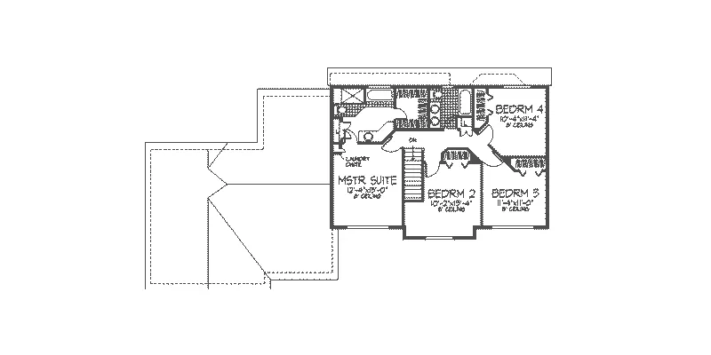 Colonial House Plan Second Floor - Woodrow Colonial Home 091D-0122 - Shop House Plans and More