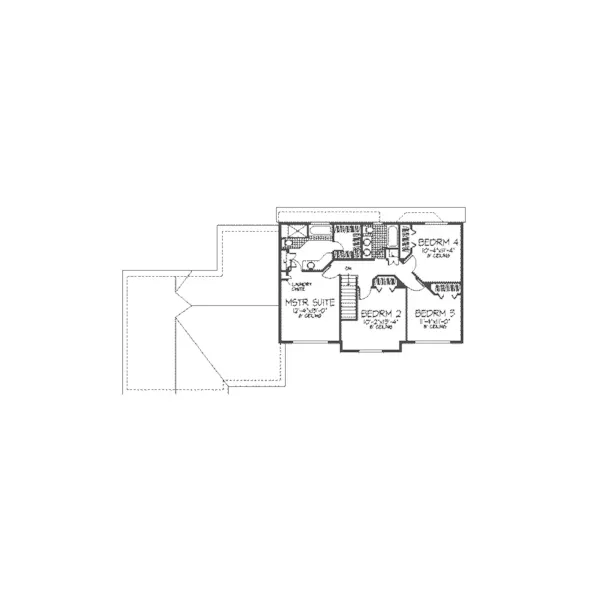 Colonial House Plan Second Floor - Woodrow Colonial Home 091D-0122 - Shop House Plans and More