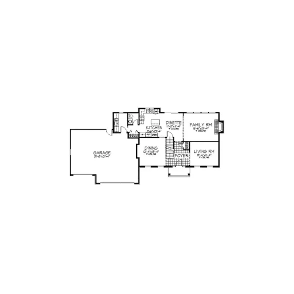 Georgian House Plan First Floor - Abesville Country Farmhouse 091D-0124 - Search House Plans and More