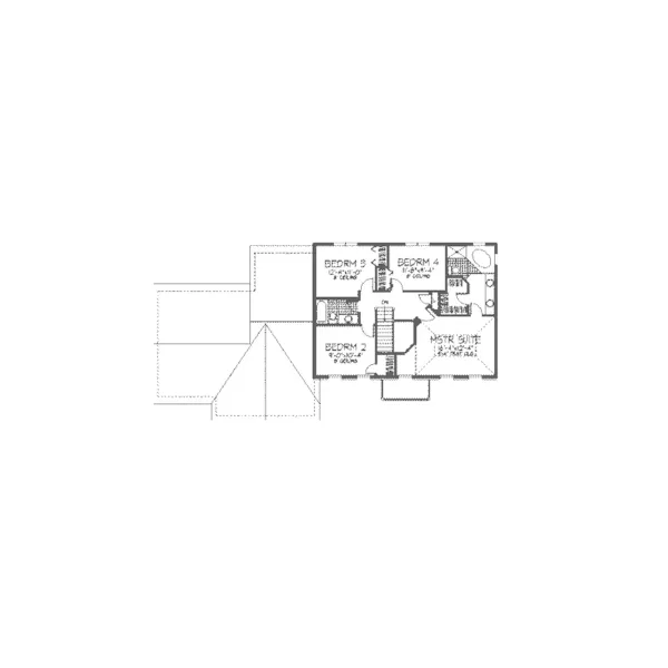 Georgian House Plan Second Floor - Abesville Country Farmhouse 091D-0124 - Search House Plans and More