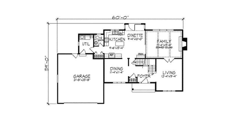 Greek Revival House Plan First Floor - Fenpark Greek Revival Home 091D-0125 - Search House Plans and More
