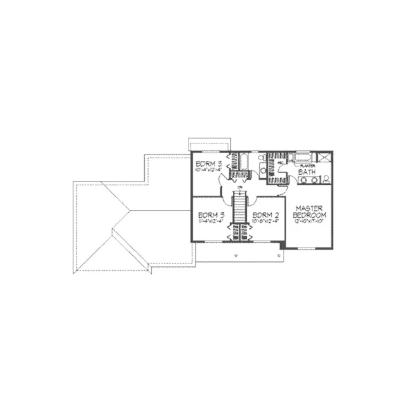 Prairie House Plan Second Floor - Jackson Trail European Home 091D-0126 - Search House Plans and More