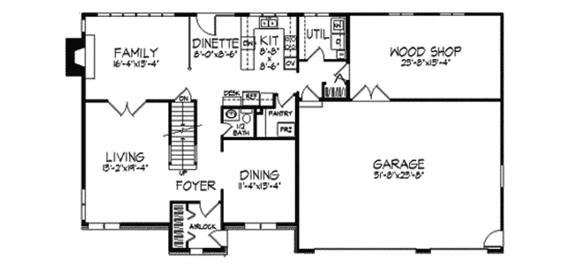 Contemporary House Plan First Floor - Davinci Traditional Modern Home 091D-0132 - Search House Plans and More
