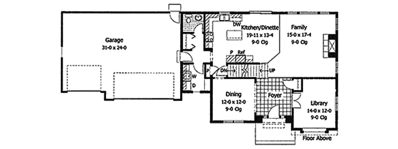 Traditional House Plan First Floor - Oneida Hill European Home 091D-0140 - Shop House Plans and More