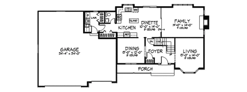 Country House Plan First Floor - Pontoison Country Home 091D-0143 - Shop House Plans and More