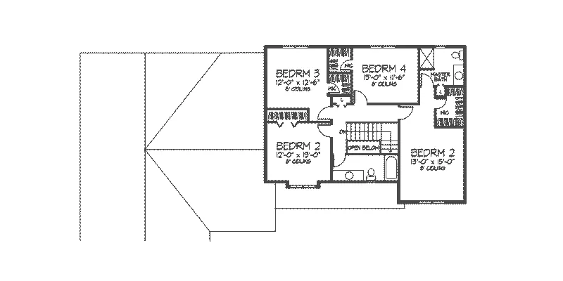 Country House Plan Second Floor - Pontoison Country Home 091D-0143 - Shop House Plans and More