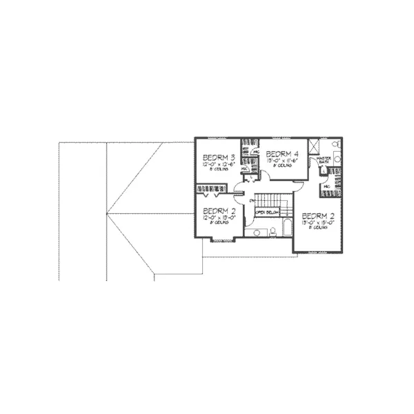 Traditional House Plan Second Floor - Pontoison Country Home 091D-0143 - Shop House Plans and More