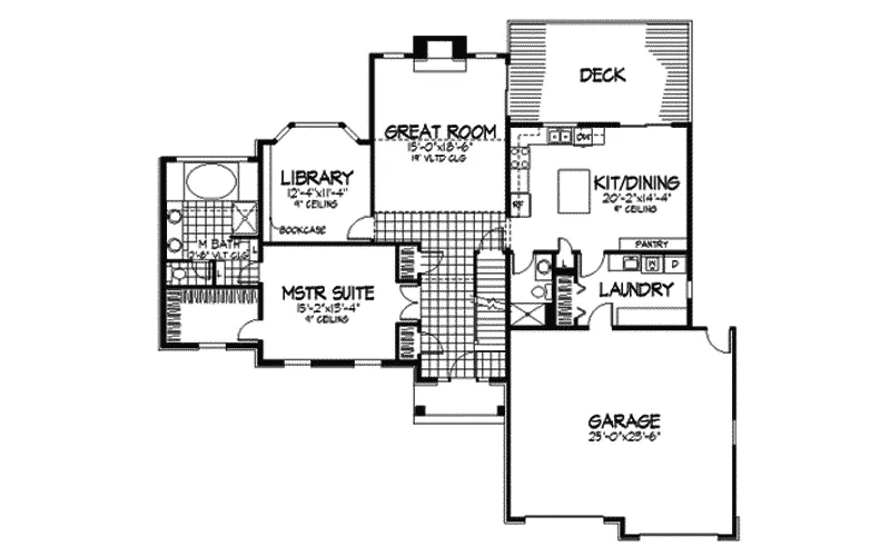 Greek Revival House Plan First Floor - Eisenberg European Style Home 091D-0144 - Search House Plans and More