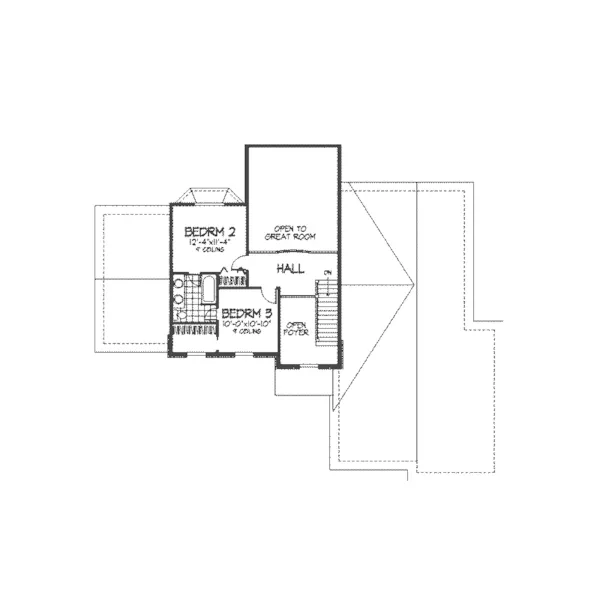 Tudor House Plan Second Floor - Eisenberg European Style Home 091D-0144 - Search House Plans and More