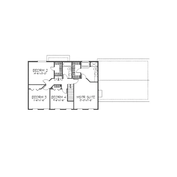 Early American House Plan Second Floor - Kevion Early American Home 091D-0147 - Search House Plans and More