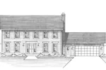 Early American Home Features Flat Front Façade