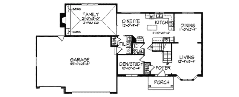 Tudor House Plan First Floor - Provenchere Place Country Home 091D-0148 - Shop House Plans and More