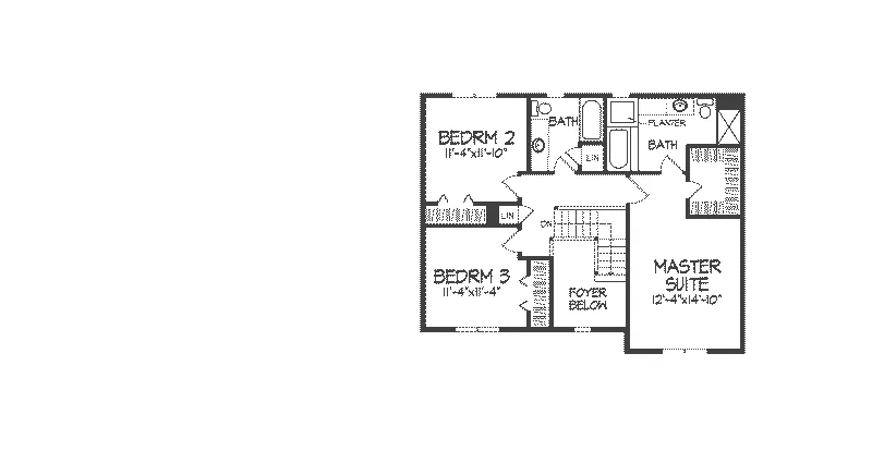 Tudor House Plan Second Floor - Provenchere Place Country Home 091D-0148 - Shop House Plans and More