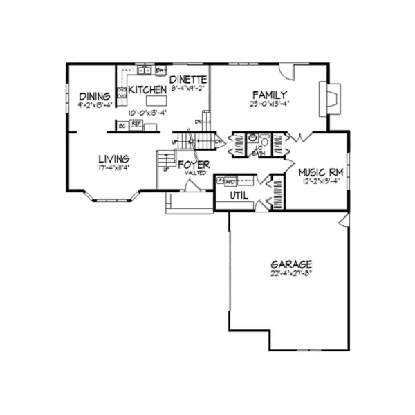 Tudor House Plan First Floor - Chauvin Country Home 091D-0150 - Search House Plans and More