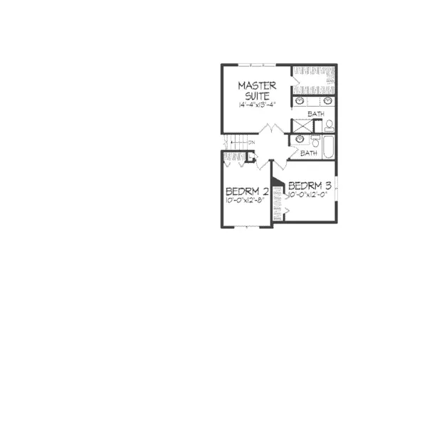 Tudor House Plan Second Floor - Chauvin Country Home 091D-0150 - Search House Plans and More