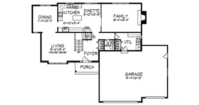Traditional House Plan First Floor - Timber Meadow Contemporary Home 091D-0152 - Shop House Plans and More