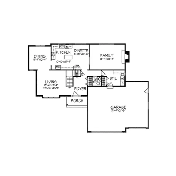 Contemporary House Plan First Floor - Timber Meadow Contemporary Home 091D-0152 - Shop House Plans and More