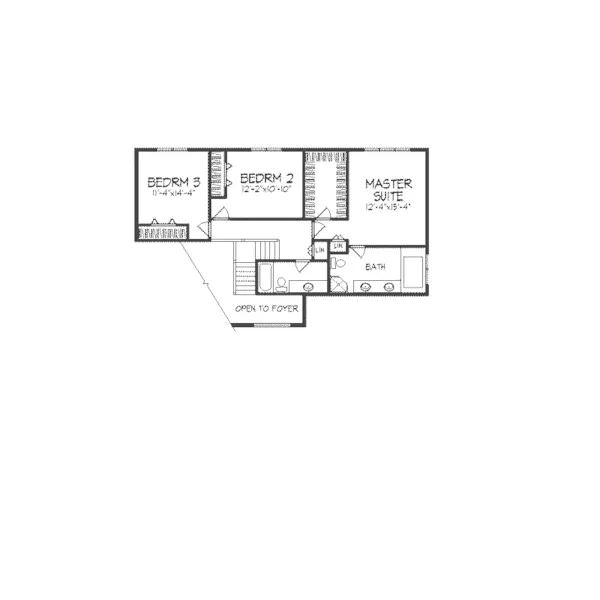 Contemporary House Plan Second Floor - Timber Meadow Contemporary Home 091D-0152 - Shop House Plans and More